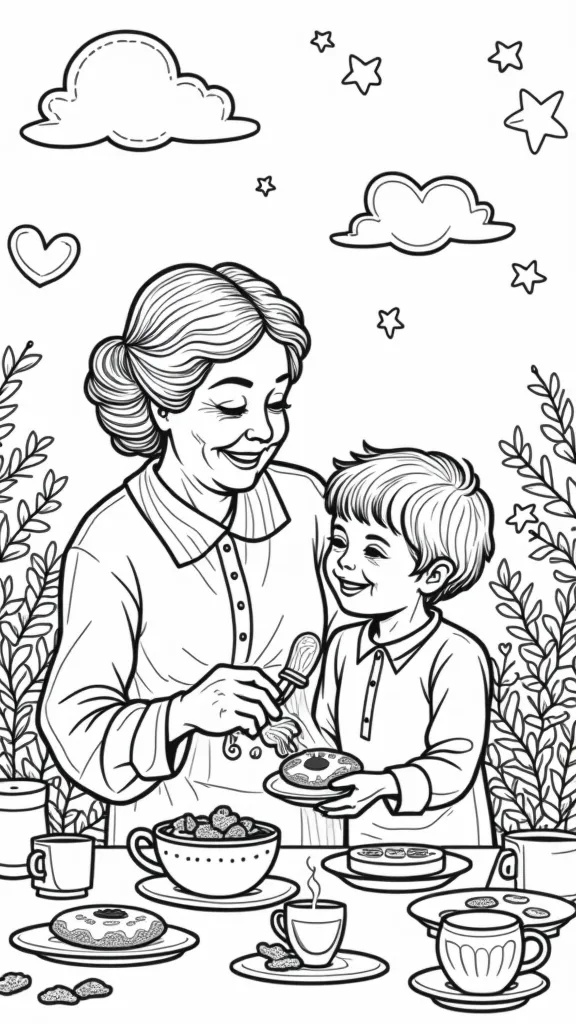 best grandma coloring pages